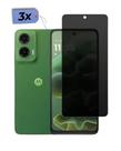 Kit 3x Película Privacidade 3D Para Moto G35 Vidro Temperado 9D