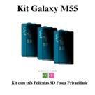 Kit 3x Películas Privacidade Fosca para Samsung Galaxy M55 5G