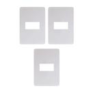 Kit 3x Placa 4X2 1 Módulo S730101004 Branco Orion Schneider