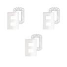 Kit 3x Placas Espelhos 4x2 2 Módulos Branca Schneider Lunare Up S421227