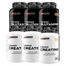 KIT 3x Power Glutamine 100g + 3x Power Creatine 100g - BodyBuilders
