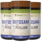 Kit 3X Quitosana com Psyllium 120 cápsulas