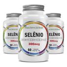 Kit 3x Selenio 300mcg 60 Capsulas Cada - Flora Nativa