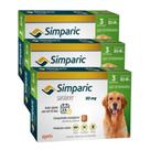Kit 3x Simparic antipulgas para Cães de 20,1 a 40Kg - 80mg - cx com 3 compr - Zoetis