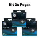 Kit 3x Spot LED Embutir 7W Downlight Preto