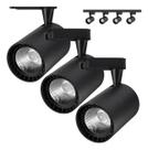 Kit 3x Spot Luminárias Para Trilho na cor preto 24w 3000k 3500k Kit 3x Spot Luminárias Para Trilho na cor preto 24w 3000k 3500k