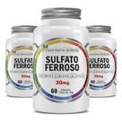 Kit 3x Sulfato Ferroso (Ferro 30mg) 60 Capsulas Cada - Flora Nativa