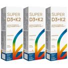KIT 3X Super D3 + K2 Sublingual em gotas 20ml - Natulha