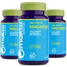 Kit 3x Suplemento Alimentar Magnesio Malato Original Natural 100% Puro 180 Capsulas Dimalato Premium