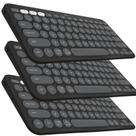 Kit 3x Teclado Bluetooth LOGITECH K380S Pebble Key 2 Grafite Kit 3x Teclado Bluetooth LOGITECH K380S Pebble Key 2 Grafite