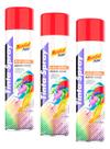 Kit 3x Tinta Spray 400ml Mundial Prime UG Vermelho Uso Geral