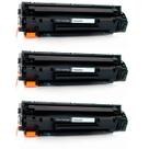 Kit 3x Toner Compatível 35A 36A 85A para M1132 M1212 P1005 P1006 P1505 M1120 1102W P1102W P1102 Preto 1.800