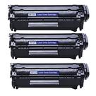Kit 3x Toner Compatível HP 12A Q2612A HP1010 HP1020 HP1022