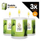 Kit 3x Vela Aromática Vela Perfumada 60g - Maçã Verde