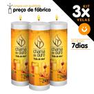 Kit 3x Vela De 7 Dias Atacado 250g Velas De Mel Cor Branca