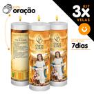 Kit 3x Vela De 7 Dias Velas C/ Imagem E Oração Várias Opcoes Kit 3x Vela De 7 Dias Velas C/ Imagem E Oração Várias Opcoes