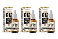 Kit 3x Vitamina B12 líquida sabor morango (20ml) - Flora Nativa