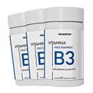 Kit 3X Vitamina B3 Niacinamida Niacina 180 Cápsulas Natunéctar Niacinamide Complexo B Concentrado Essential