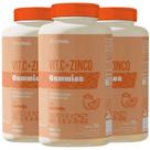 KIT 3X Vitamina C + Zinco Gummies 30 gomas - Clinicmais Sabor:Laranja