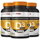 KIT 3X Vitamina D3 2000UI 30 cápsulas - Clinicmais