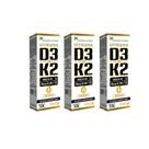 Kit 3x Vitamina D3 2000ui + Vitamina K2 3x20ml Laranja Flora