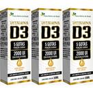 KIT 3X Vitamina D3 em gotas 2000UI 30ml - Flora Nativa