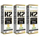KIT 3X Vitamina K2 em gotas (Menaquinona-7) 120mcg 20ml - Flora Nativa Sabor:Laranja