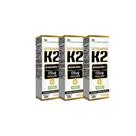 Kit 3x Vitamina K2 Menaquinona-7 3x20ml Laranja Flora Nativa