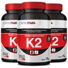 KIT 3X Vitamina K2 MK7 Menaquinona-7 30 Cápsulas - Clinicmais