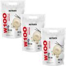 Kit 3X W100 Whey Concentrado - 900g Refil Baunilha - Nutrata
