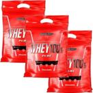 Kit 3X Whey 100% Pure - 1800g Refil Chocolate - IntegralMédica