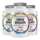 Kit 3x Zinco Quelato 12mg 60 Capsulas Flora Nativa do Brasil
