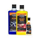 Kit 3x1 autocare (pretinho liq+lava autos+silicone gel tradicional)