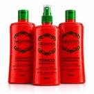 Kit 3X3 Crescimento Capilar Tônico Capilar, Shampoo e Condicionador antiqueda e fortalecimento com Biotina, Cenoura, Pimenta e Urtiga.