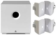 Kit 4.1 Caixa JBl Control SA-PRO C-SA6 Branco +CUBE 8 Branco