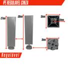Kit 4/8/10/20 Pé Armário de Cozinha Retangular Cinza Regulável 130x35x35 Móveis