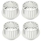 Kit 4 Abacaxi Branco Hemisférico Ralo Anti Folhas 150mm Plástico Calha