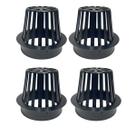 Kit 4 Abacaxi Hemisférico Ralo Anti Folhas 100mm Plástico Calha