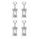 Kit 4 Abridor de Vinho Garrafa Saca Rolha Aço inox Baccani