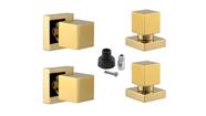 Kit 4 Acabamento Chuveiro Quadrado Dourado Brilhante Padrão Docol Kit 4 Acabamento Chuveiro Quadrado Dourado Brilhante Padrão Docol
