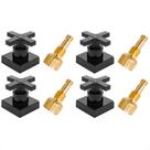 Kit 4 Acabamento de Registro 1/2 3/4 e 1 Polegada Cruzeta Cruz Preto Pressão Gaveta Padrão Fabrimar