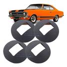 Kit 4 Acabamento Maçaneta Puxador Interno Opala Cor Preto Kit 4 Acabamento Maçaneta Puxador Interno Opala Cor Preto
