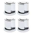 Kit 4 Acabamento para Registro 1/2 3/4 e 1 Cromado Pressão Gaveta Chuveiro Padrão Deca
