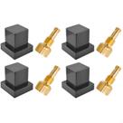 Kit 4 Acabamento para Registro 1/2 3/4 e 1 Quadrado Preto Pressão Gaveta Chuveiro Padrão Docol Kit 4 Acabamento para Registro 1/2 3/4 e 1 Quadrado Preto Pressão Gaveta Chuveiro Padrão Docol