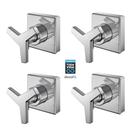 Kit 4 Acabamento Para Registro Docolbase 1/2" 3/4" 1' City Cromado Docol