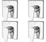 Kit 4 Acabamentos Base Monocomando Chuveiro 3/4 Docol Lift Cromado Polido