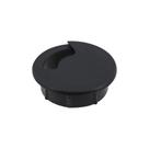 Kit 4 Acabamentos Moveis Passa Fio Tampa Buraco Mesa Balcão Preto