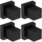 Kit 4 Acabamentos Registro 16 Estrias Preto Padrão Deca SF