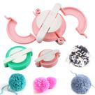 Kit 4 Acessórios 4 Tamanhos Faz Pompom Fácil Rápido