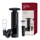 Kit 4 acessórios vinho abridor tampa bicodosador saca rolha 16x7x7cm